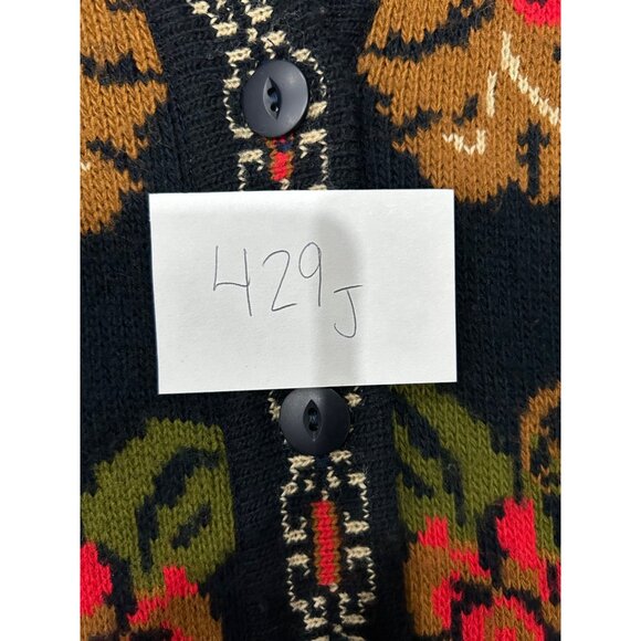 Vintage Norton McNaughton Floral Pattern Knit Cardigan Sweater SZ Medium - Picture 8 of 8